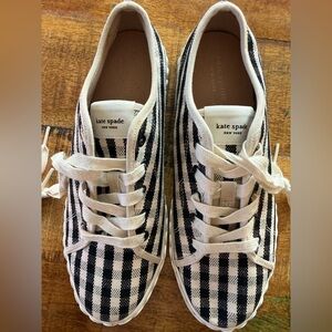 Kate Spade Black and White Checkered Sneakers